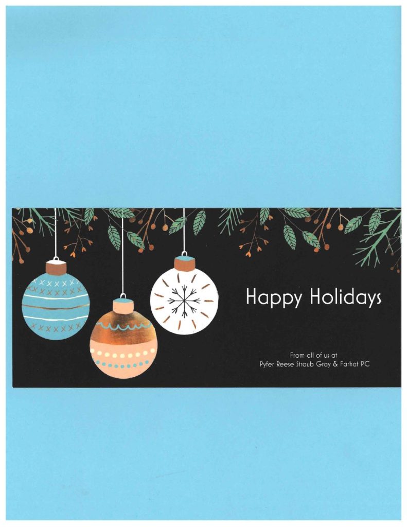 pyfer reese happy holidays card